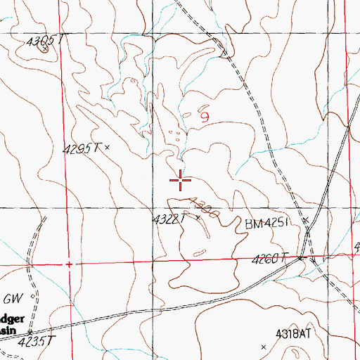 Topographic Map of Buck Springs Reservoir, WY
