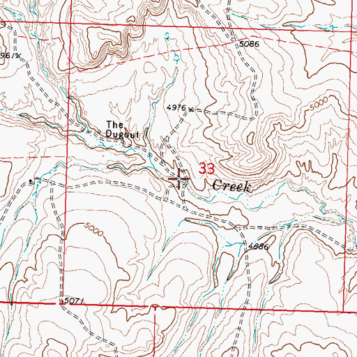 Topographic Map of Buffalo Number 1 Detention Dam, WY