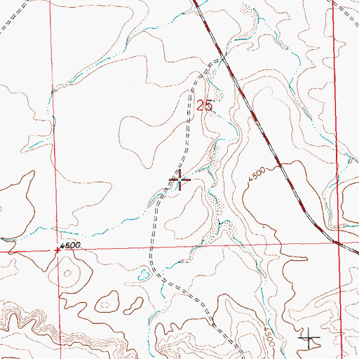 Topographic Map of Fubar Detention Dam, WY