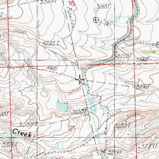 Topographic Map of Iron Creek Number 3 Detention Dam, WY