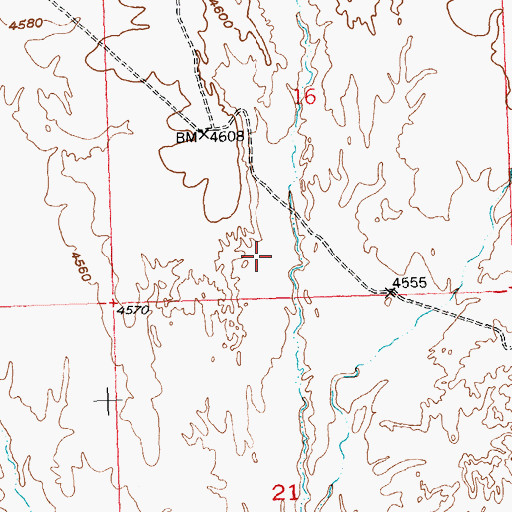 Topographic Map of Eoawrra Reservoir, WY