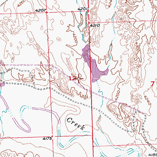 Topographic Map of Sand Butte Detention Dam, WY