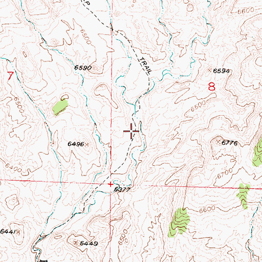 Topographic Map of Pine Ridge Reservoir, WY