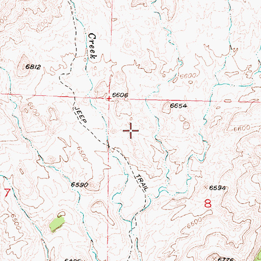 Topographic Map of White Rock Dam, WY