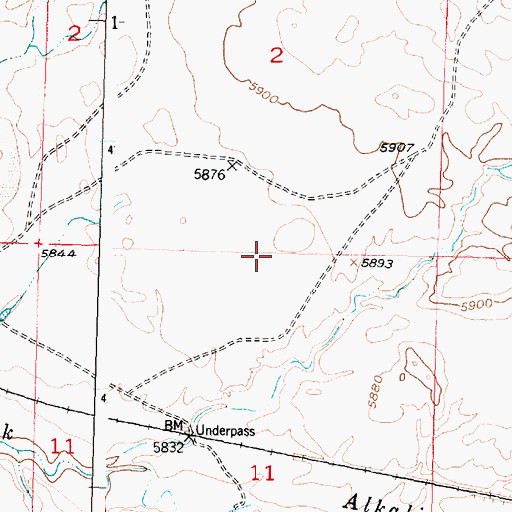 Topographic Map of Lynx Dam, WY