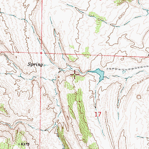 Topographic Map of South Fork Tributary Dam, WY