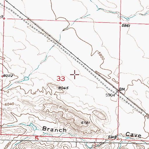 Topographic Map of Rochelle Dam, WY