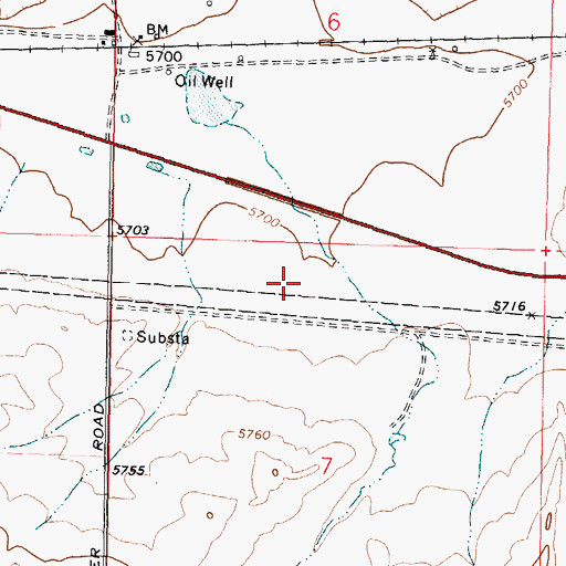 Topographic Map of Burke Dam, WY
