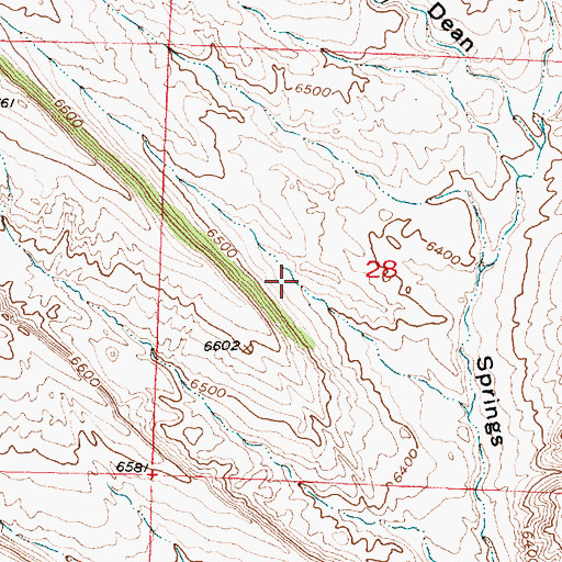 Topographic Map of Dean Springs Dam, WY