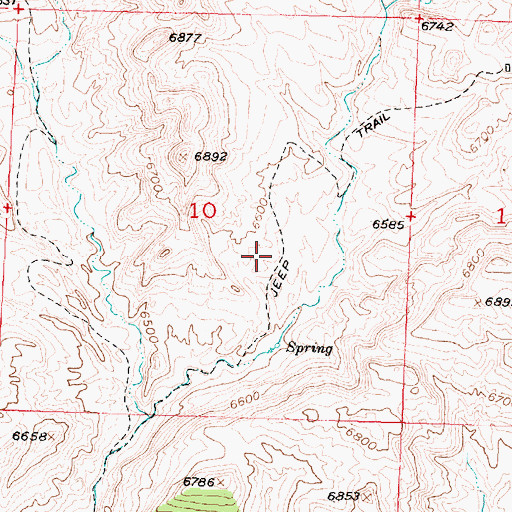 Topographic Map of Three Forks Dam, WY