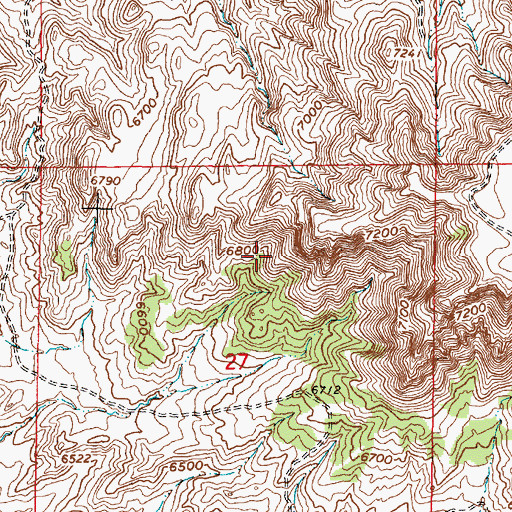 Topographic Map of Sand Draw Number Two Dam, WY