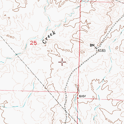 Topographic Map of Red Creek Dam, WY