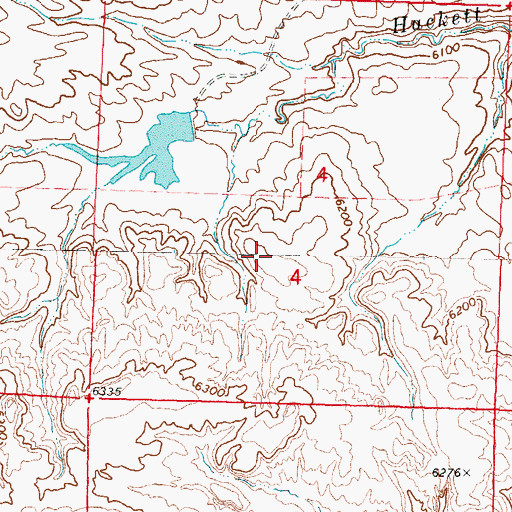 Topographic Map of Upper Hacket Dam, WY