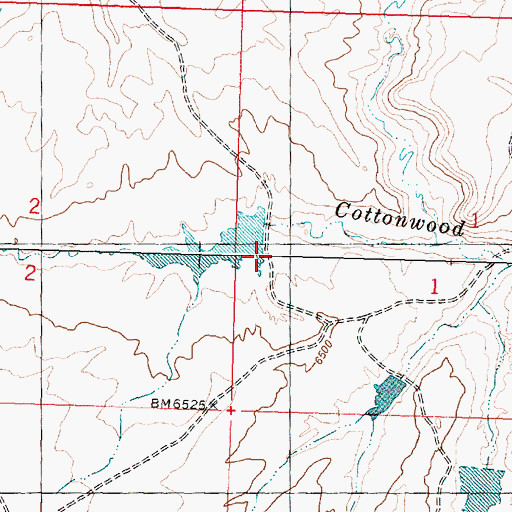 Topographic Map of Detention Dam 1392 Number 2, WY