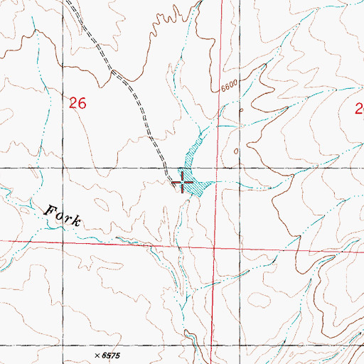 Topographic Map of Detention Dam 1492 Number 3, WY