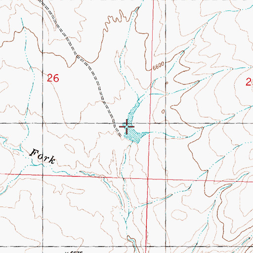 Topographic Map of Detention Dam 1492 Number 3, WY