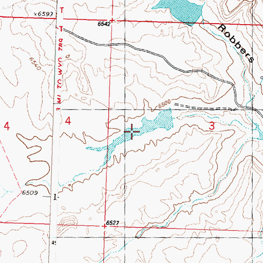 Topographic Map of Detention Dam 1492 Number 6, WY
