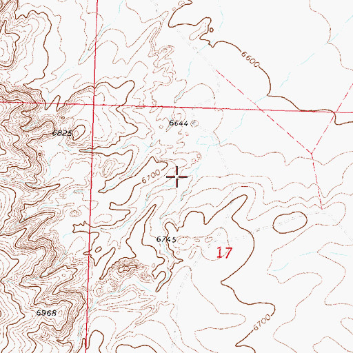 Topographic Map of Detention Dam 1492 Number 7, WY