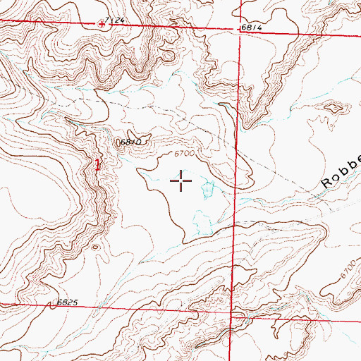 Topographic Map of Detention Dam 1493 Number 1, WY