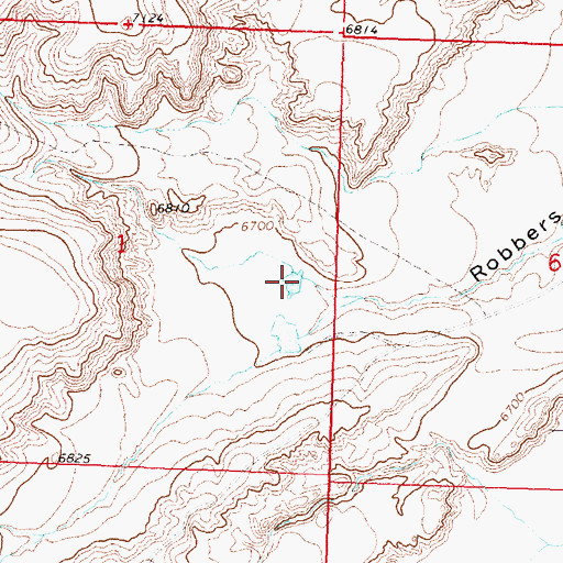 Topographic Map of Detention Dam 1493 Number 1, WY