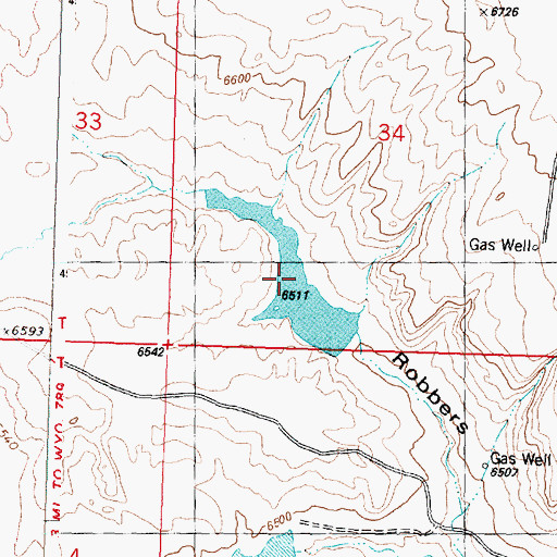 Topographic Map of Detention Dam 1592 Number 1, WY