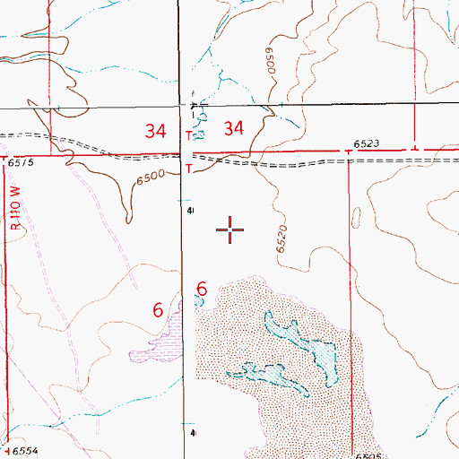 Topographic Map of Texasgulf Tailings Dam, WY
