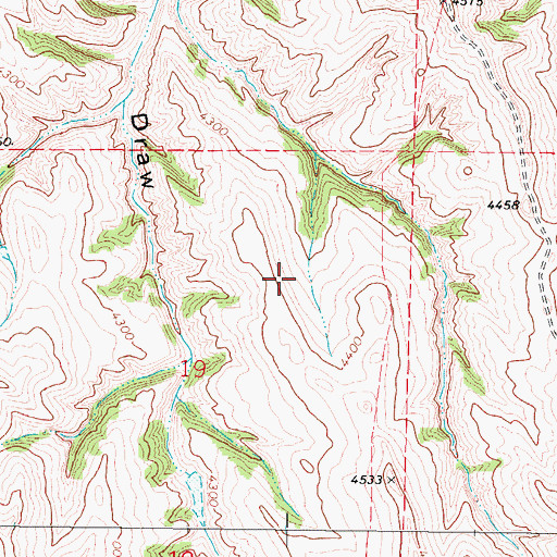 Topographic Map of Puff Reservoir, WY