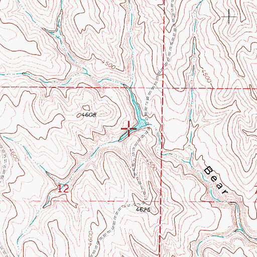 Topographic Map of Golden Reservoir, WY