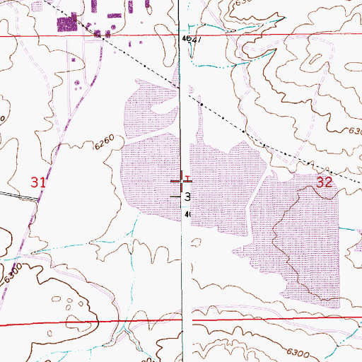 Topographic Map of Solid Waste Disposal Cell E Reservoir, WY
