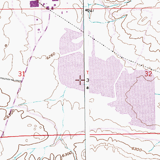 Topographic Map of Solid Waste Disposal Cell F Dam, WY