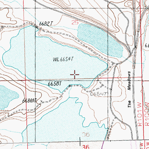 Topographic Map of Jim Bridger Project Evaporation Pond Dam, WY