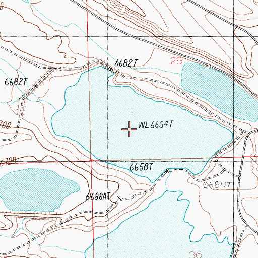 Topographic Map of Jim Bridger Project Evaporation Pond, WY