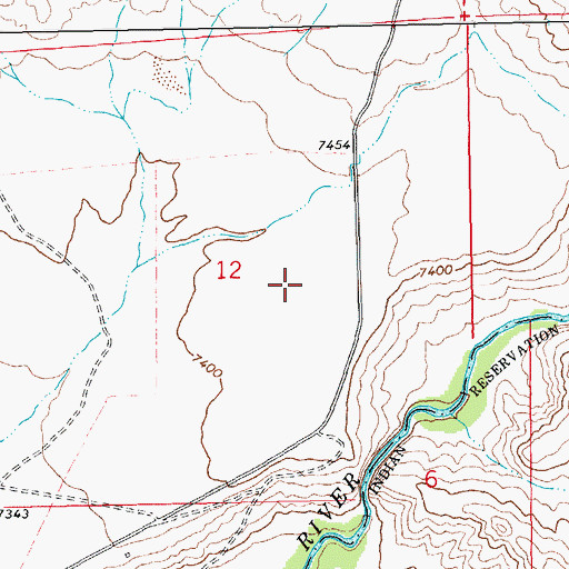 Topographic Map of Bitterroot Number 1 Dam, WY