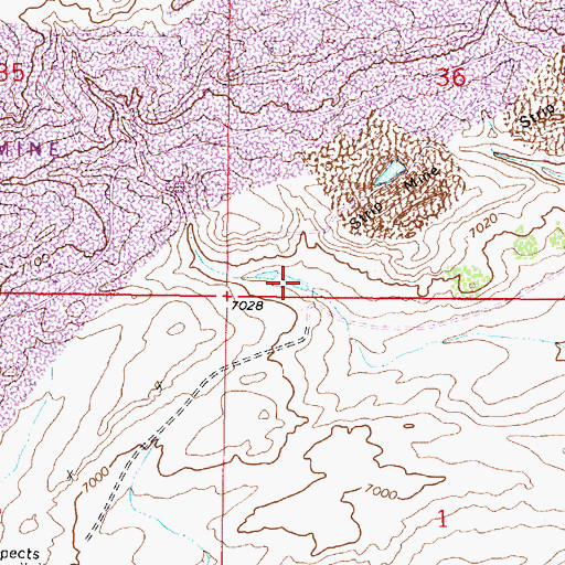 Topographic Map of Rosebud Reservoir, WY