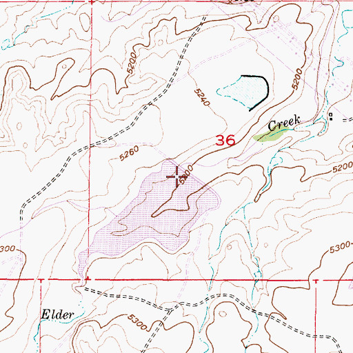 Topographic Map of 1st Enlargement of Little Boxelder Number 1 Dam, WY
