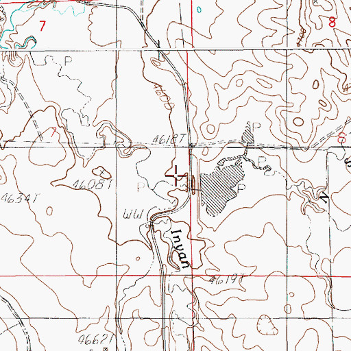 Topographic Map of Spring Branch Development Company Reservoir, WY