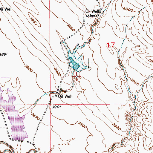 Topographic Map of Shostak Dam, WY