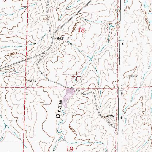 Topographic Map of Andrus Reservoir, WY