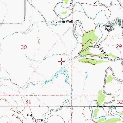 Topographic Map of Pippin Dam, WY