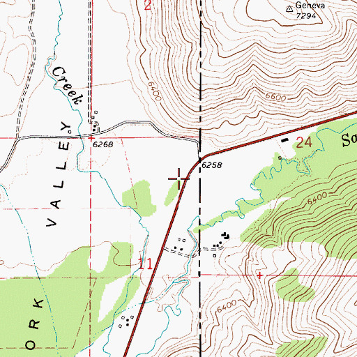 Topographic Map of Salt Canyon, WY