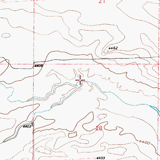 Topographic Map of Josh Canyon, WY