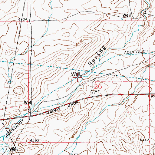 Topographic Map of Bailey Number 1 Well, WY
