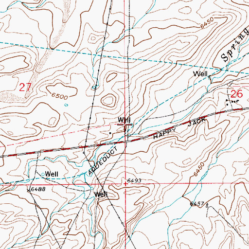 Topographic Map of Bailey Number 5 Well, WY