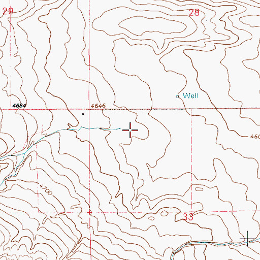 Topographic Map of Barns Canyon, WY