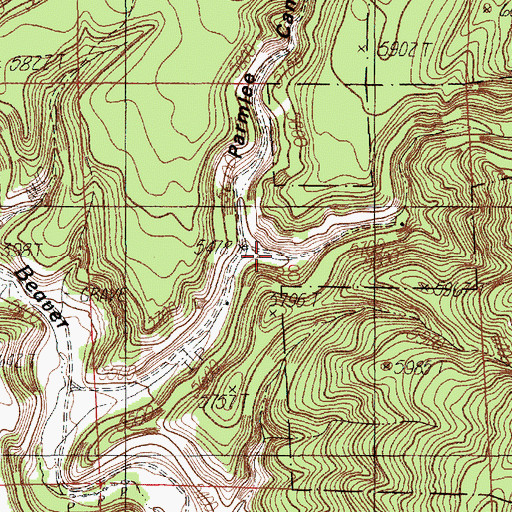 Topographic Map of Bear Canyon, WY