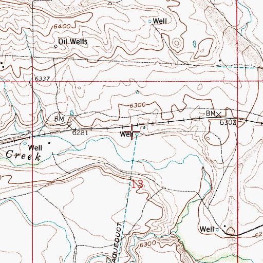 Topographic Map of Bell Number 11 Well, WY