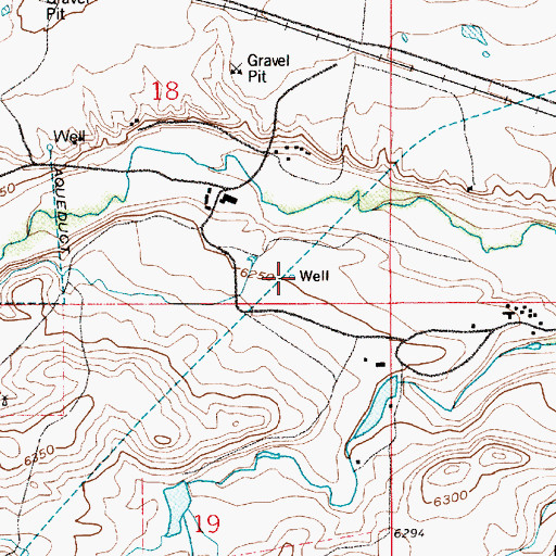 Topographic Map of Bell Number 14 Well, WY