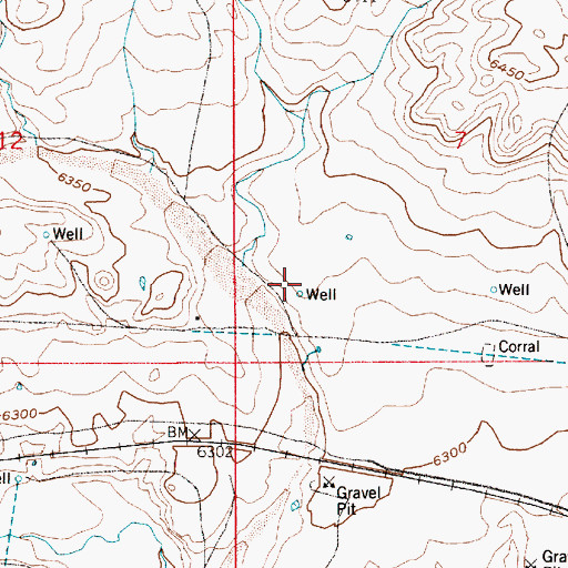 Topographic Map of Bell Number 16 Well, WY