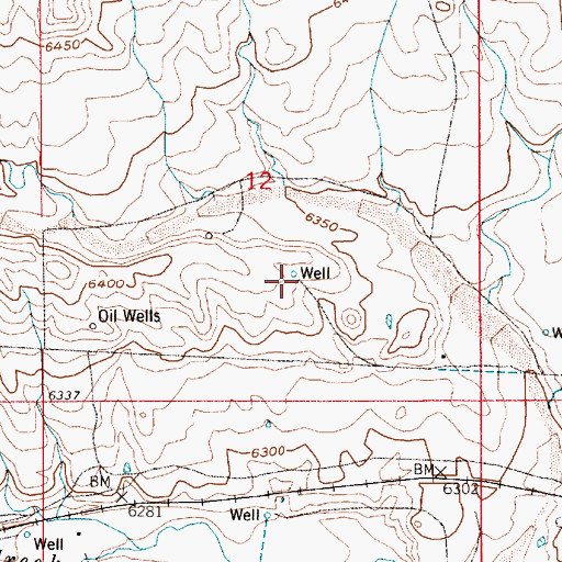 Topographic Map of Bell Number 25 Well, WY