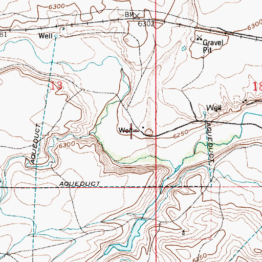 Topographic Map of Bell Number 5 Well, WY